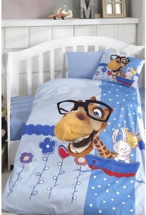 BONJARDİN BEBEK NEVRESİM TAKIMI 12200 ZÜRAFALI MAVİ 8696474231061