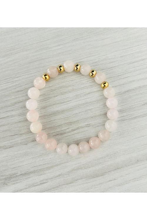 GERÇEK PEMBE KUVARS BİLEKLİK MKT003