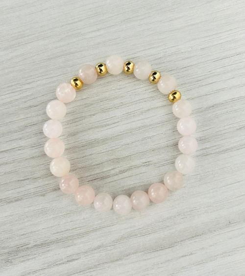 GERÇEK PEMBE KUVARS BİLEKLİK MKT003
