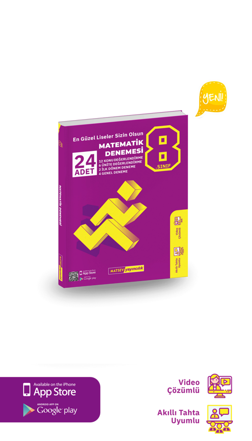 Matsev Yayınları 8. Sınıf Matematik 24'lü Denemesi