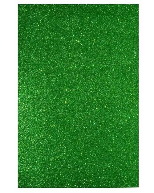 Yapışkanlı Simli Eva 50X70 Yeşil Rulo Şeklinde - 4 adet