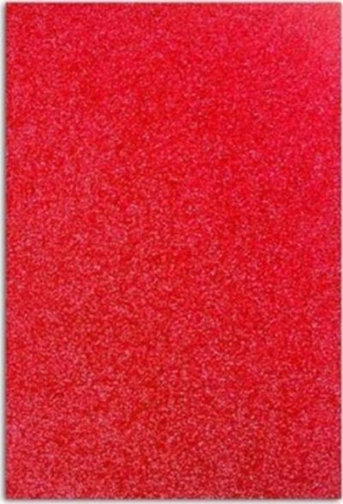 Yapışkanlı Simli Eva 50X70 Kırmızı Rulo Şeklinde - 4 adet