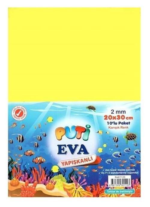 Puti Eva Yapışkanlı A4 Karışık renk 10Lu