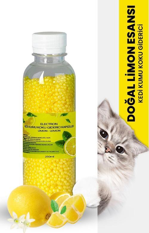 Kedi Kumu Kokusu,Tuvalet Koku Giderici Granül, Limon Ferahlatıcı Etkili, Kokusuz Tuvalet Için, 250Ml