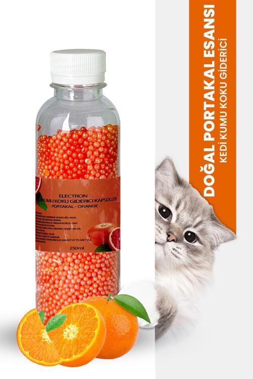 Kedi Kumu Kokusu, Koku Giderici Granül, Portakal Ferahlatıcı Etkili, Kokusuz Tuvalet Için, 250Ml