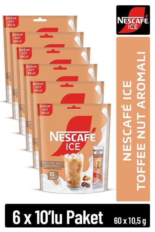 ICE Toffee Nut Aromalı Çözünebilir Kahve 10,5g 10'lu Paket 10X6