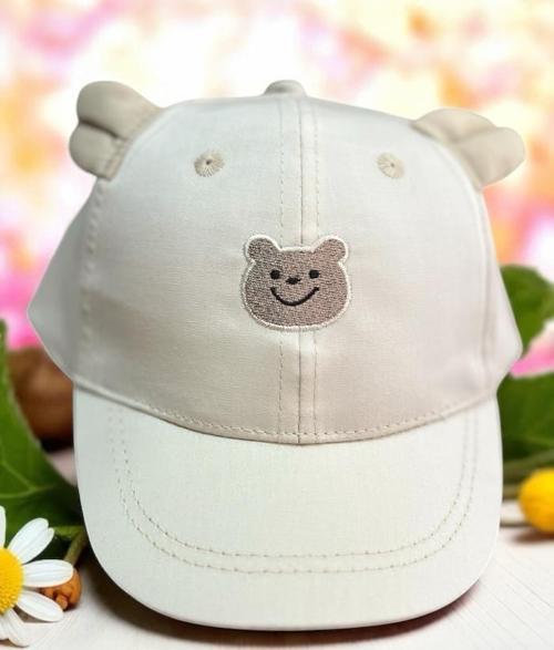 1/3 YAŞ KULAK DETAYLI ERKEK ÇOCUK KEP (48-50 CM) Bej