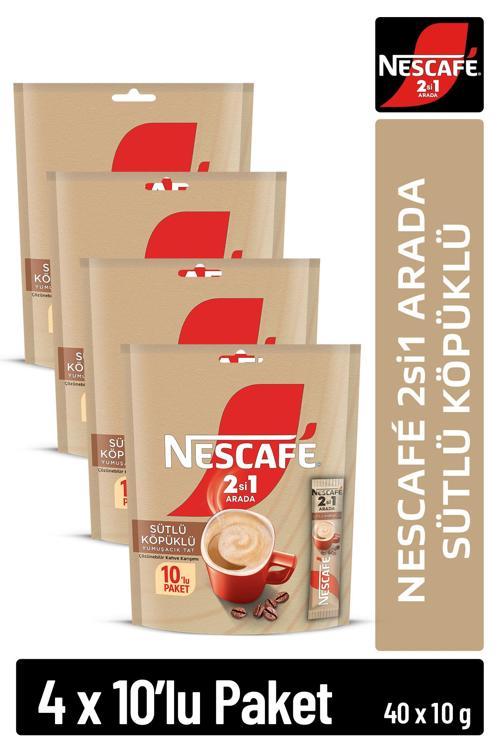 2si1 Arada Sütlü Köpüklü Çözünebilir Kahve 10g 10'lu Paket 10X4