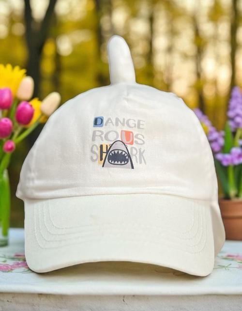 1/3 YAŞ DANGEROUS SHARK ERKEK ÇOCUK KEP (48-50 CM) BEYAZ