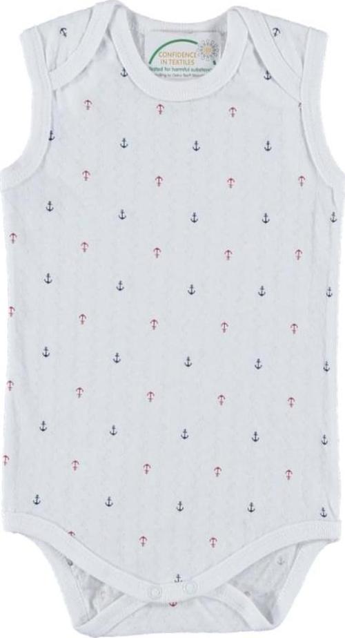 ASKILI DESENLİ UNISEX JAKARLI ÇITÇITLI BODY BEYAZ