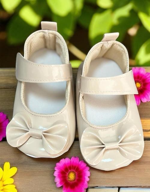 FİYONKLU RUGAN BEBE BABET PATİK Bej