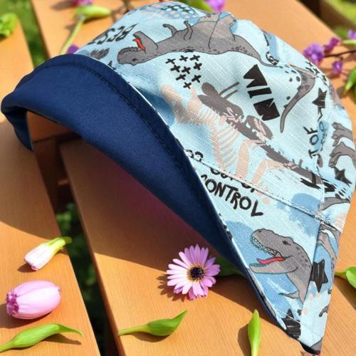4/8 YAŞ ERKEK DİNAZOR BASKILI FÖTR ŞAPKA-52CM Mavi