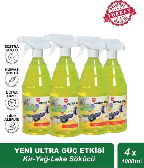 Yeni Ultra Güç Etkisi (Kir-Yağ-Leke Sökücü) 1000 Ml X4 Adet