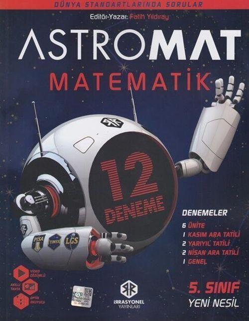 İrrasyonel  Yayınları 5. Sınıf Astromat Matematik Yeni Nesil 12 Deneme