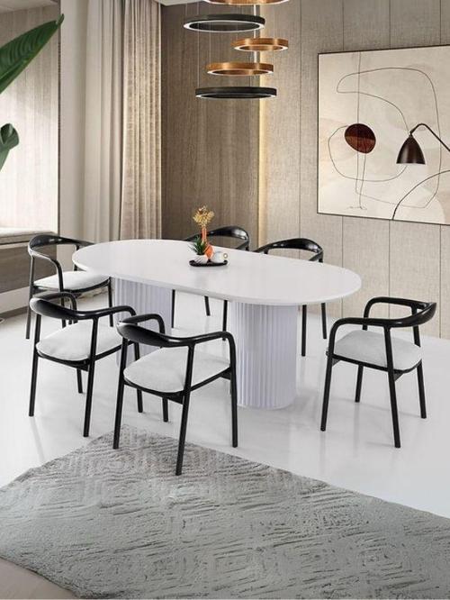 Echo İskandinav Oval Ahşap Bohem Masa 90x160