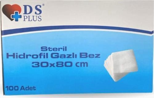 Steril Hidrofil Gazlı Bez 30x80 (2Parça) - 100'lü Kutu