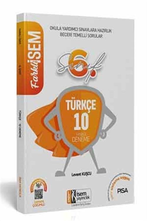 İsem Yayınları 6. Sınıf Türkçe 10 Deneme
