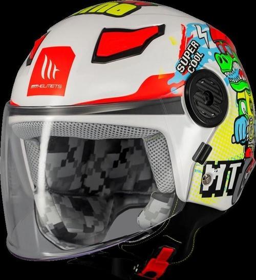 KASK MT ÇOCUK LITE DİNO A0 BEYAZ