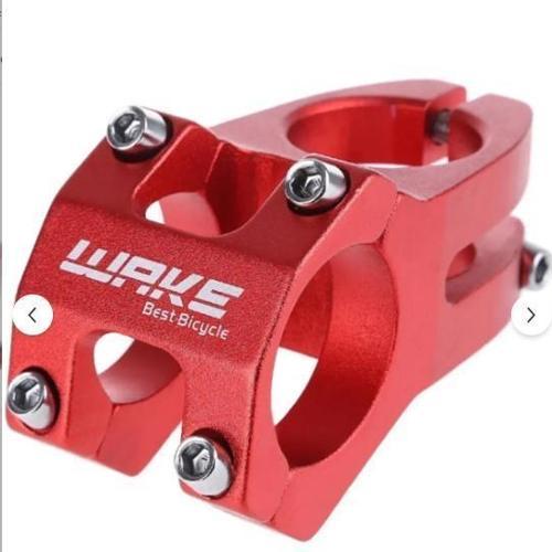 Wake Alüminyum Kırmızı Bisiklet Kısa Gidon Boğazı 40mm Bisiklet Yedek Parça 31,8mm