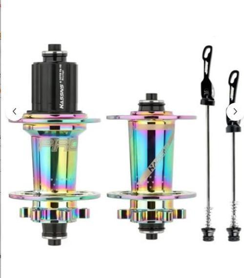 Hassn's PRO 7 32h Rainbow, Colorful Ön-Arka Jant Göbek Takımı, Göbek Seti