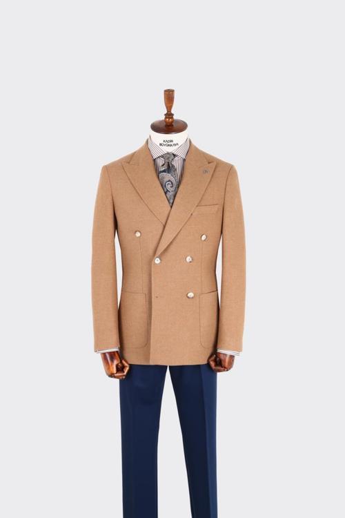 Erkek Kruvaze Ceket-KAX5851W