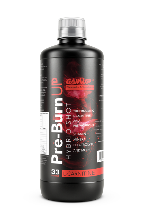 Pre-BurnUp Hybrid Shot 1000ML Pre-workout ve Thermo L-Carnitine Karpuz&Çilek