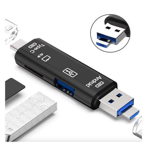 Ga68 Android ve iPhone 15 ile Uyumlu Çevirici OTG Adaptör USB 2.0 Type-C Micro USB Micro SD Hafıza Kartı Okuyucu