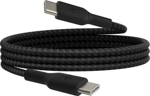 Boostcharge Örgülü Usb-C Hızlı Şarj Kablosu İphone 15 Galaxy S24 İpad Macbook İçin - 1M Siyah