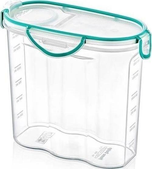 Kilitli Kapaklı Contalı Hava,Su Sıvı Geçirmez 1,7 Litre Erzak Saklama Kabı-SA585