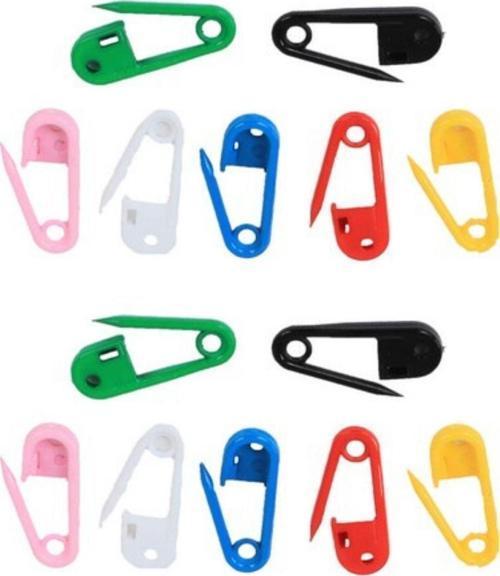 Çengelli İğne Plastik Renkli 10 Adet 2 cm
