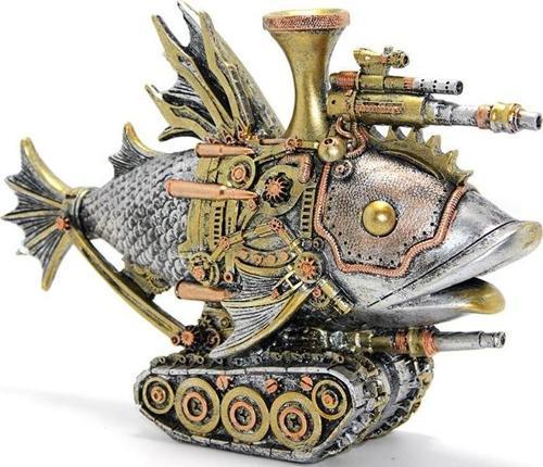 Steampunk Polyester Tasarım Balık Figürü