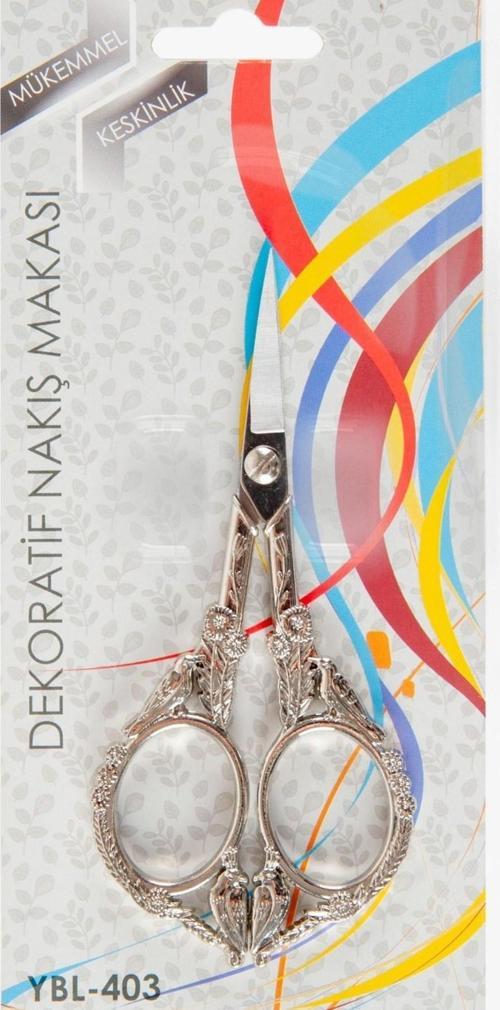 Nakış Makası Dekoratif Gümüş Kuş YBL-403 Model 21