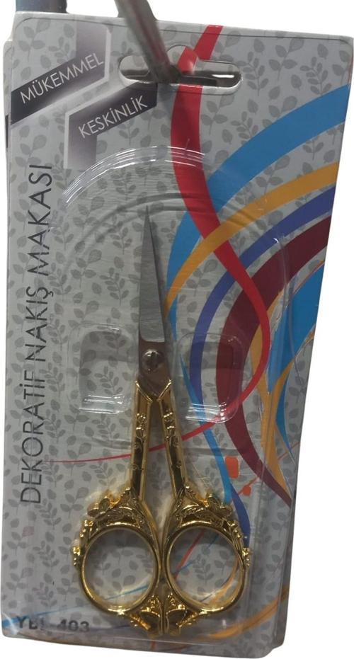 Nakış Makası Dekoratif Altın YBL-403 Model 14
