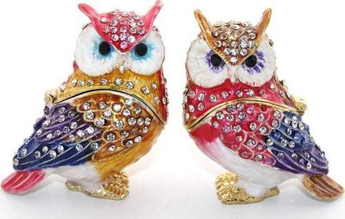 Swarovski Taşlı 2'li Baykuş Seti