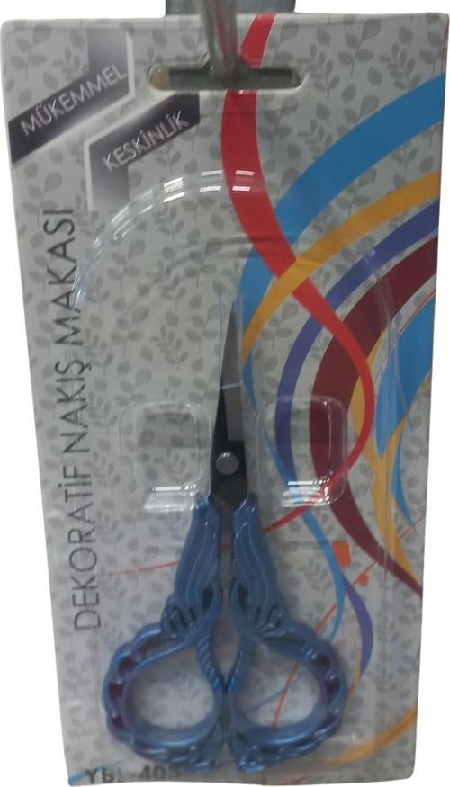 Nakış Makası Dekoratif Mavi YBL-403 Model 16