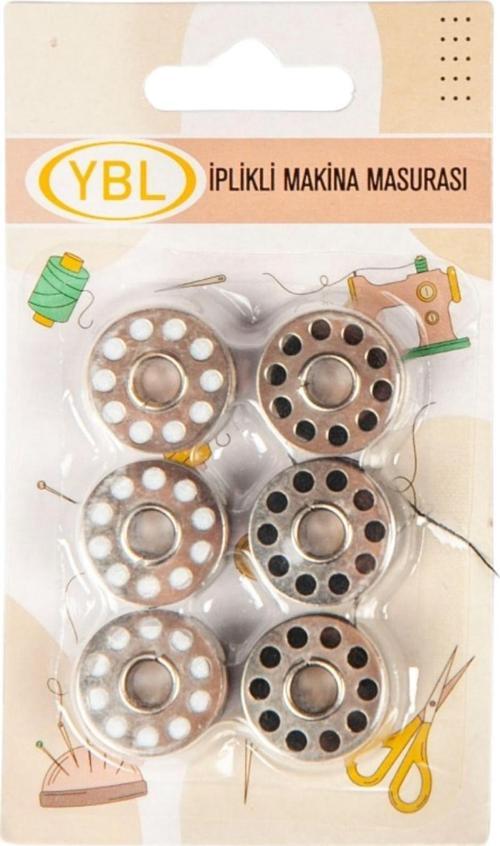 Makine Masurası İplikli Siyah-Beyaz 6'lı