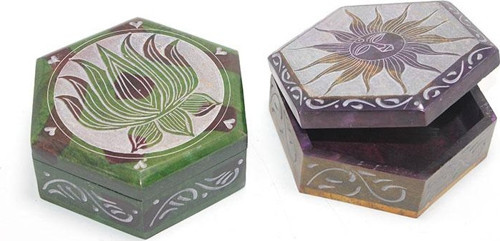 Obsidian Taşı Kutu Model 5