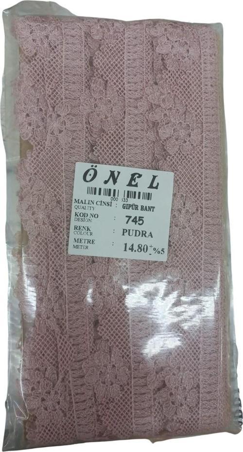 Dantel Polyester Güpür Bant Pudra 14,80 Metre En 3 cm ON-745-PU