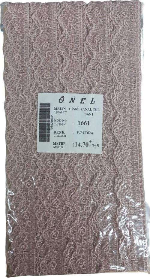 Dantel Polyester Sanal Tül Bant Y.Pudra 14,70 Metre En 6 cm ON-1661-PU
