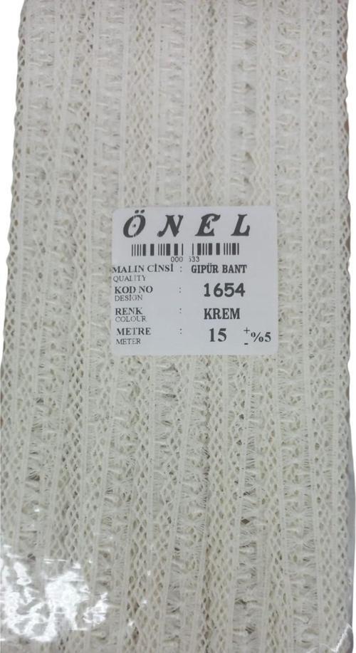 Dantel Polyester Güpür Bant Krem 15 Metre En 3 cm ON-1654-K