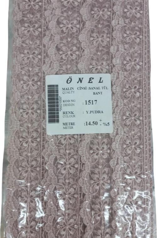 Dantel Polyester Sanal Tül Bant Y.Pudra 14,50 Metre En 3 cm ON-1517-PU
