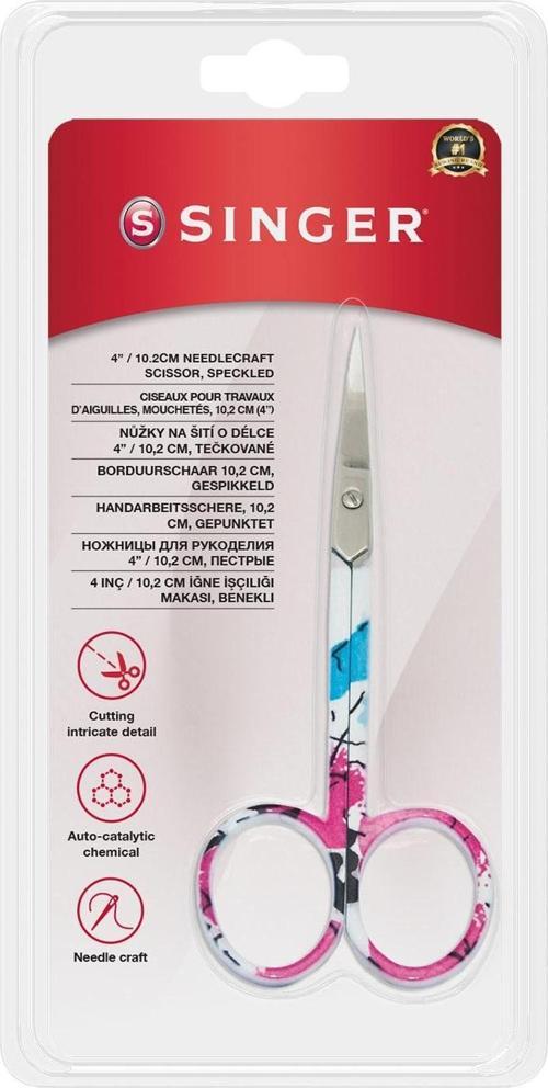 Kıvrık Uçlu Renkli Nakış Makası (4")