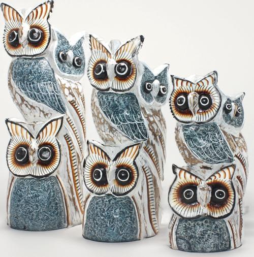 Ahşap 3'lü Baykuş Seti Model 6