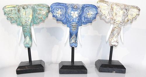 Maun Ağacı Fil Kafası Dekoratif