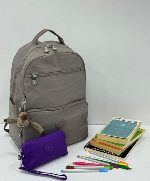 Unisex Suya Dayanıklı Krinkıl Kumaş Laptop Bölmeli Sırt Çantası Ve Askılı Kalemlik