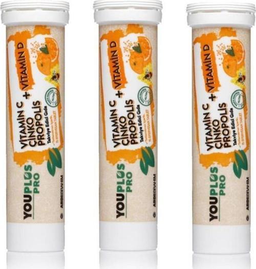 Pro Vitamin C D Çinko Propolis 15 Efervesan Tablet 3 Adet