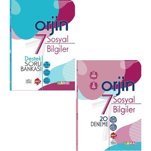 Gama Yayınları 7. Sınıf Sosyal Bilgiler Orjin Destek Soru Bankası + Deneme