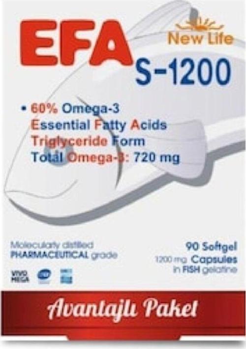 Newlife Efa S-1200 Omega 3 Balık Yağı 90 Softjel Kapsül