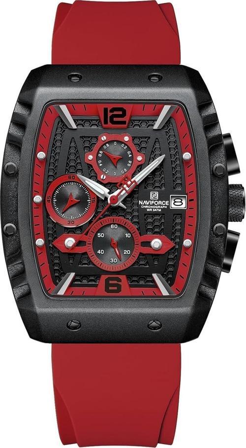 Analog Kırmızı Silikon Kayışlı Kol Saati