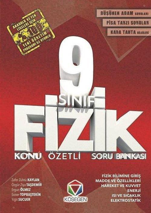 Köşegen Yayınları 9. Sınıf Fizik Konu Özetli Soru Bankası